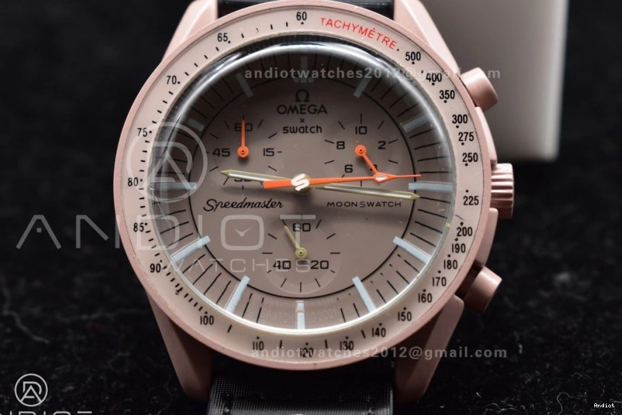 Omega on Jupiter Swatch x Mission Nylon Strap Bioceramic to Quartz Moonwatch 0224